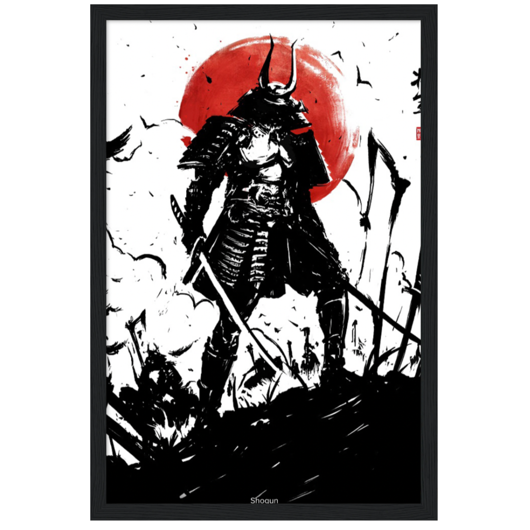 Signed Samurai Shogun with Katana Poster
