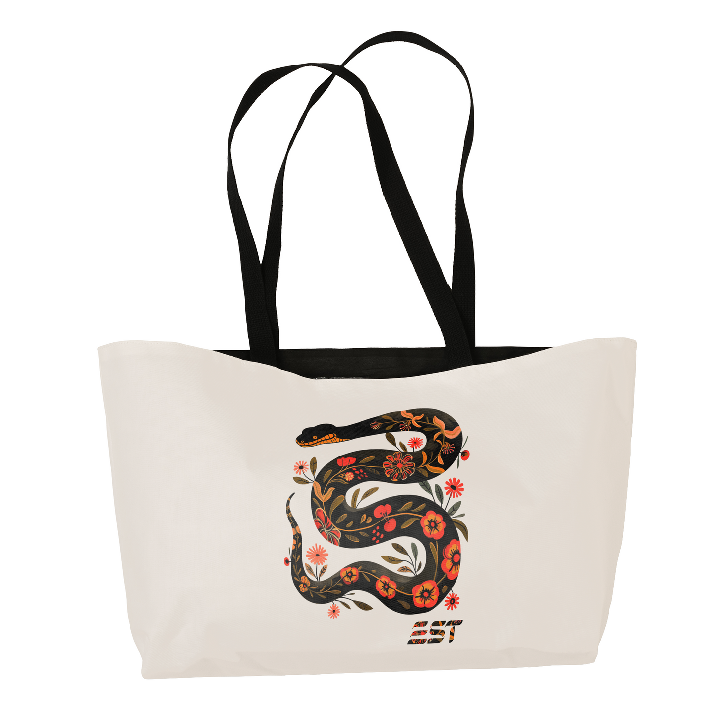 EST Floral Snake Weekender Tote Bag