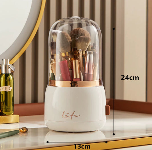 Rotating Make up brushes Organizer with Lid