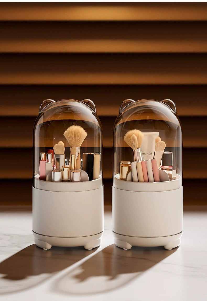 Rotating Make up brushes Organizer with Lid