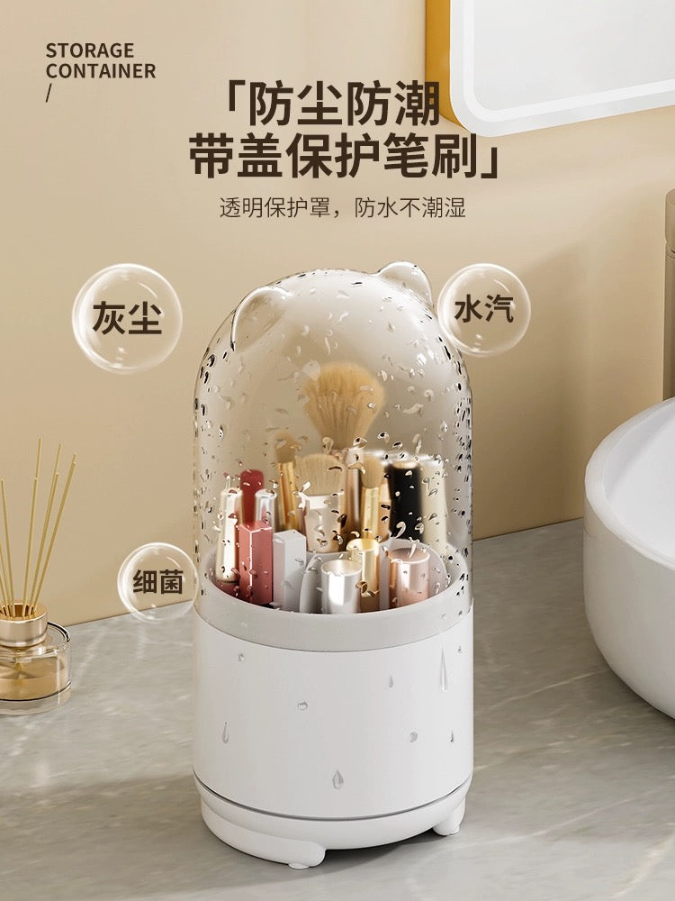 Rotating Make up brushes Organizer with Lid