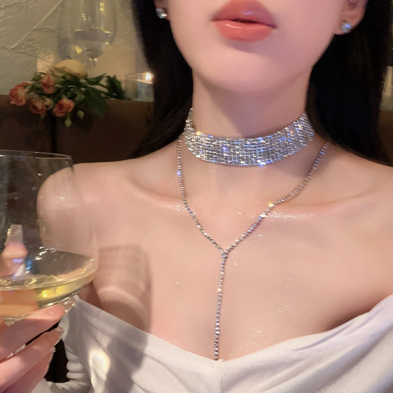 Female Full of Diamonds Necklace