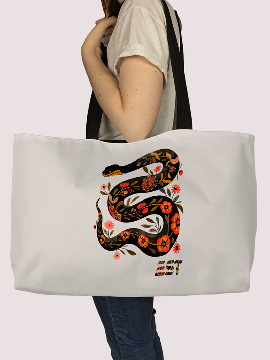 EST Floral Snake Weekender Tote Bag